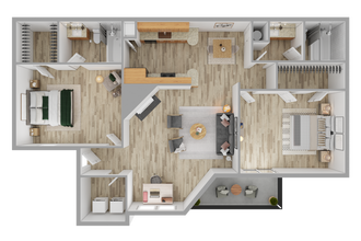 2B Flat REEP Renovated 1703 floor plan